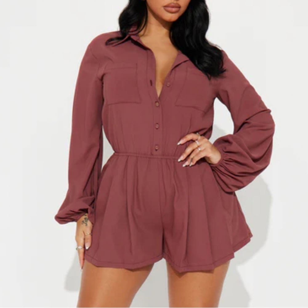 Fashion Nova | Business Casual Romper - Marsala